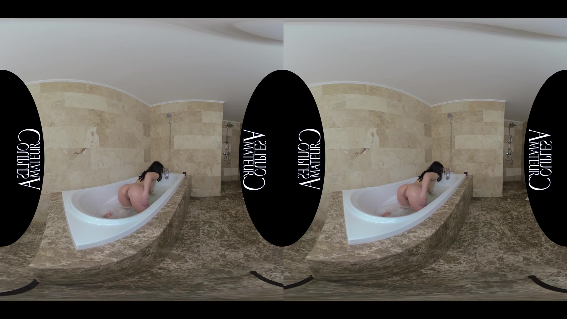Bathtub Sexy Time - Hot Brunette Amateur Solo - SexLikeReal