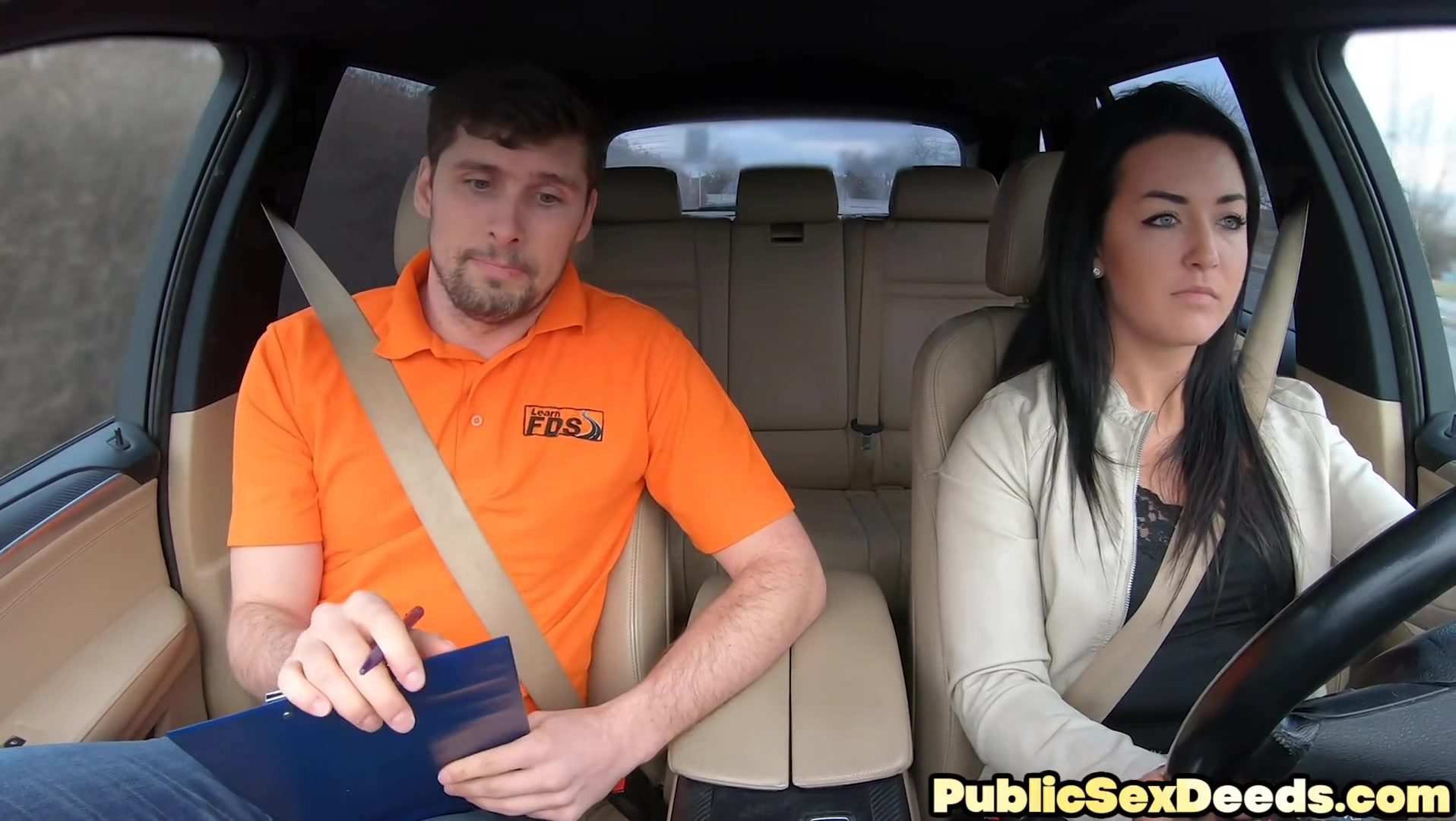 Bigass babe cockriding her instructor
