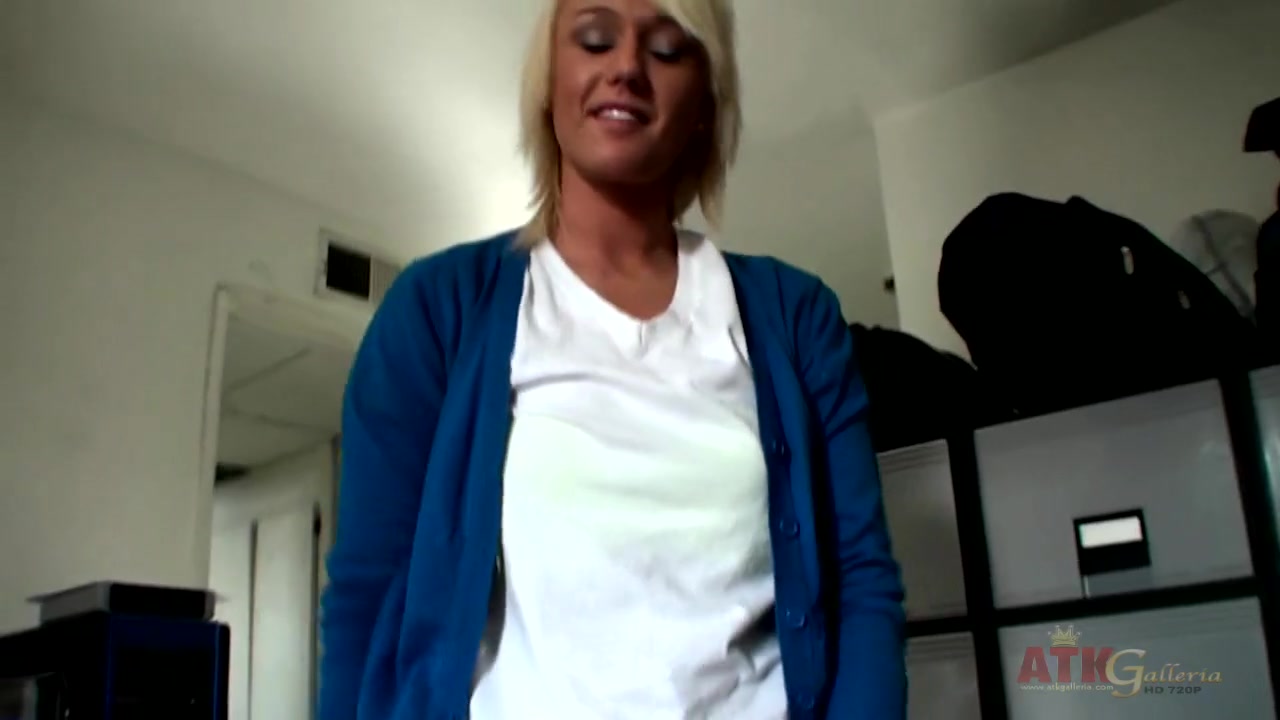 Blonde teen in casting