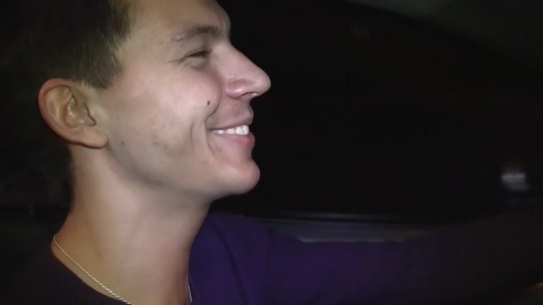 Hot car sex with anal creampie