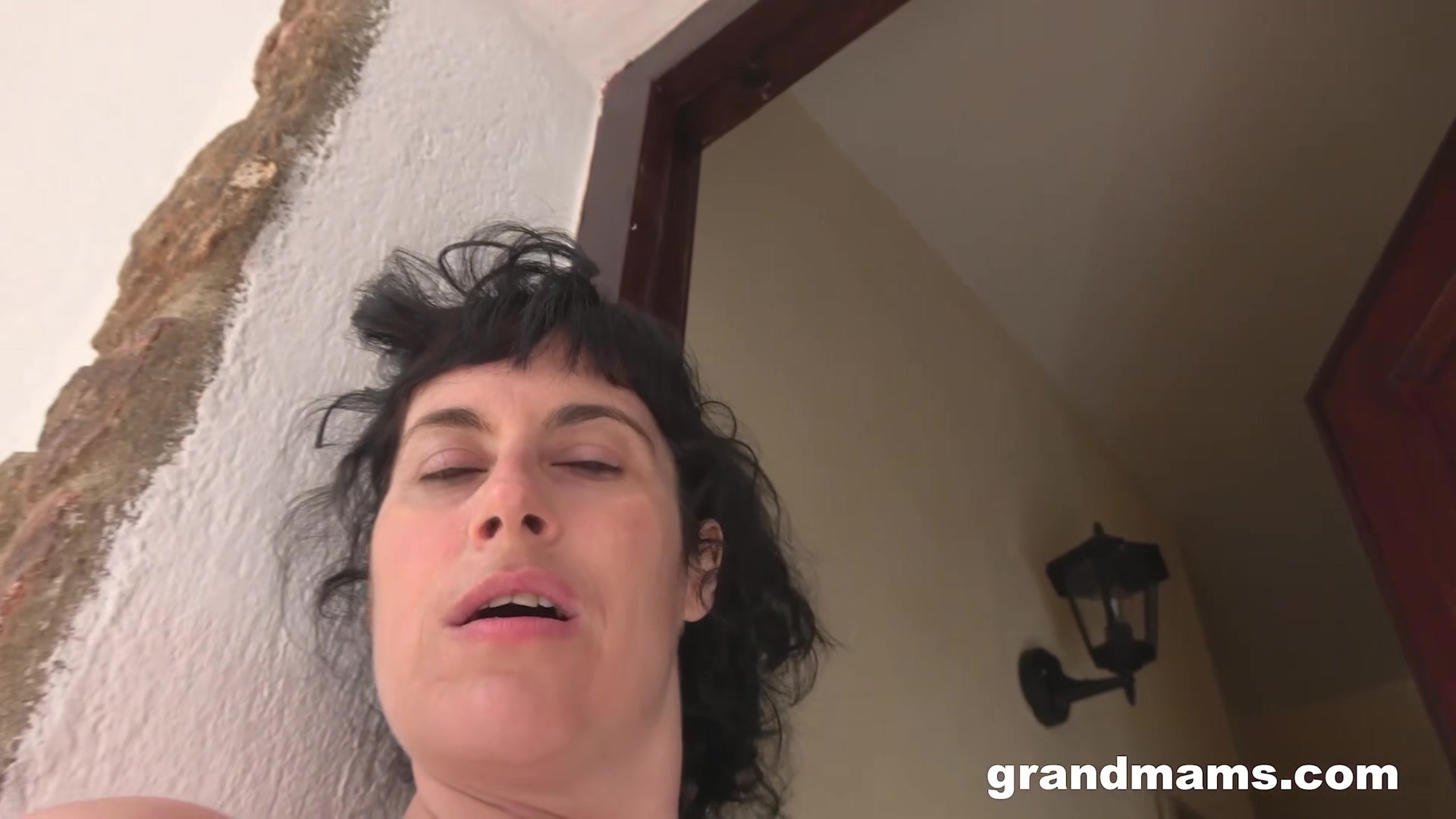 50yo Emmita Smile Rubs her Moist Pussy for GrandMams