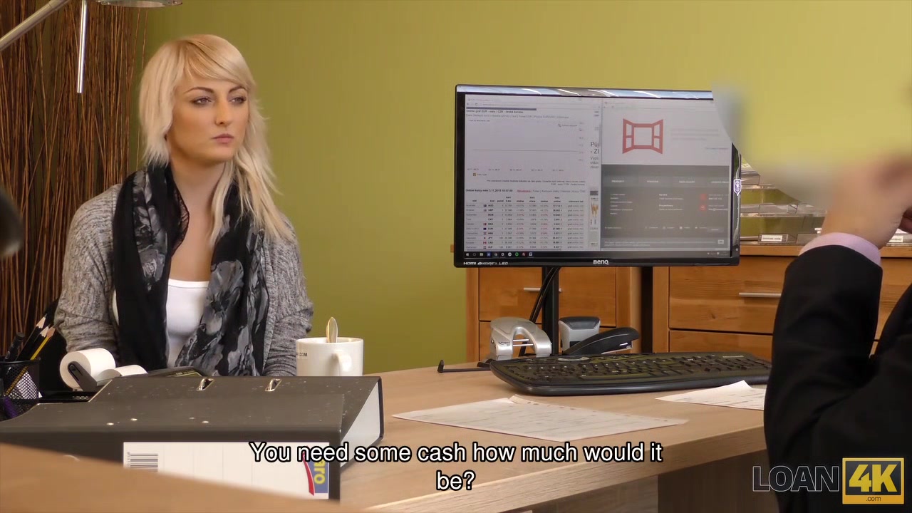 LOAN4K. Passionatre fucking on the table in office of loan manager