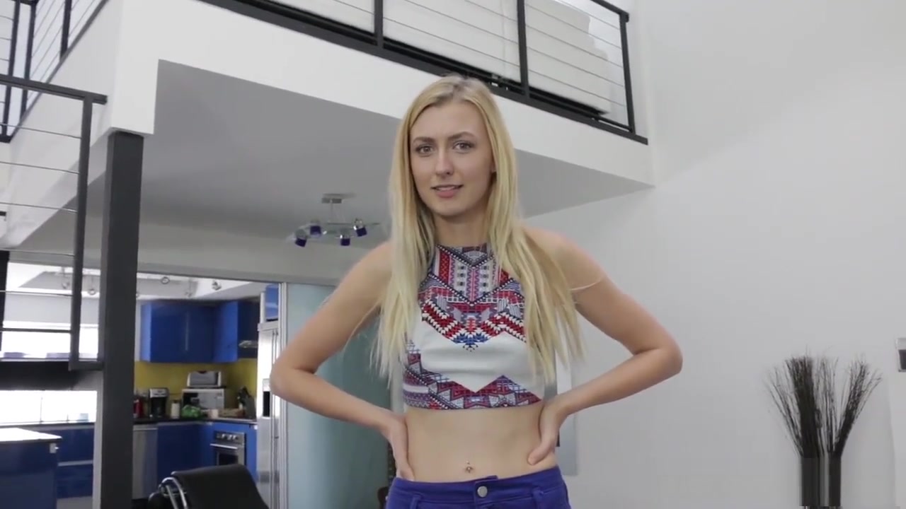 Blonde stepsister gets a facial during a telephone call