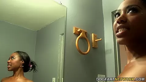 Chanell Heart sucks and fucks in a gloryhole