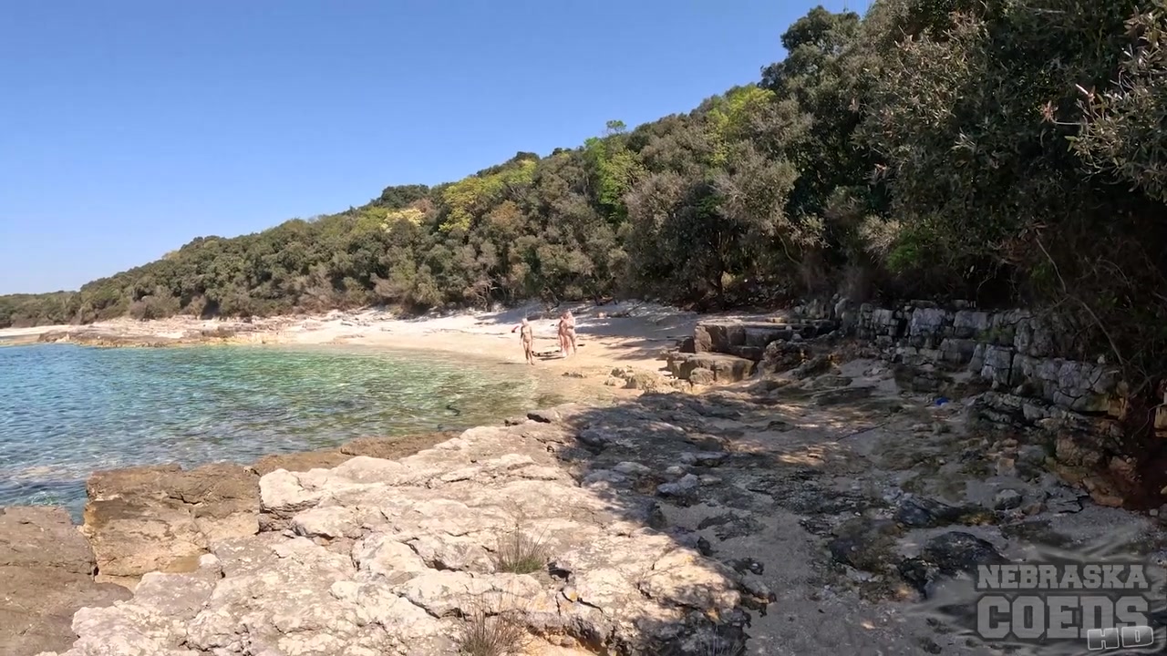 Voyeuristic Nude Beach Afternoon Chalk Art And Nude Girls Searching For Shells Dora Cheri And Sam