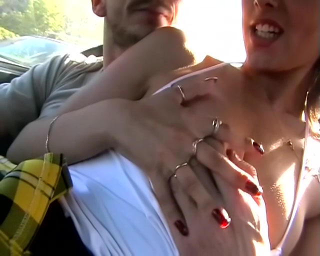 Taxi passengers reaching orgasm and getting
