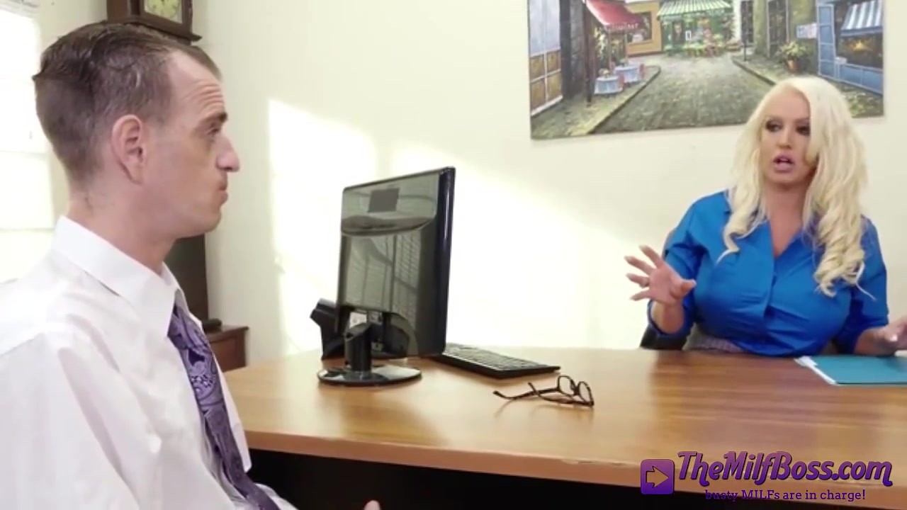 This Horny Office Blonde Sucks