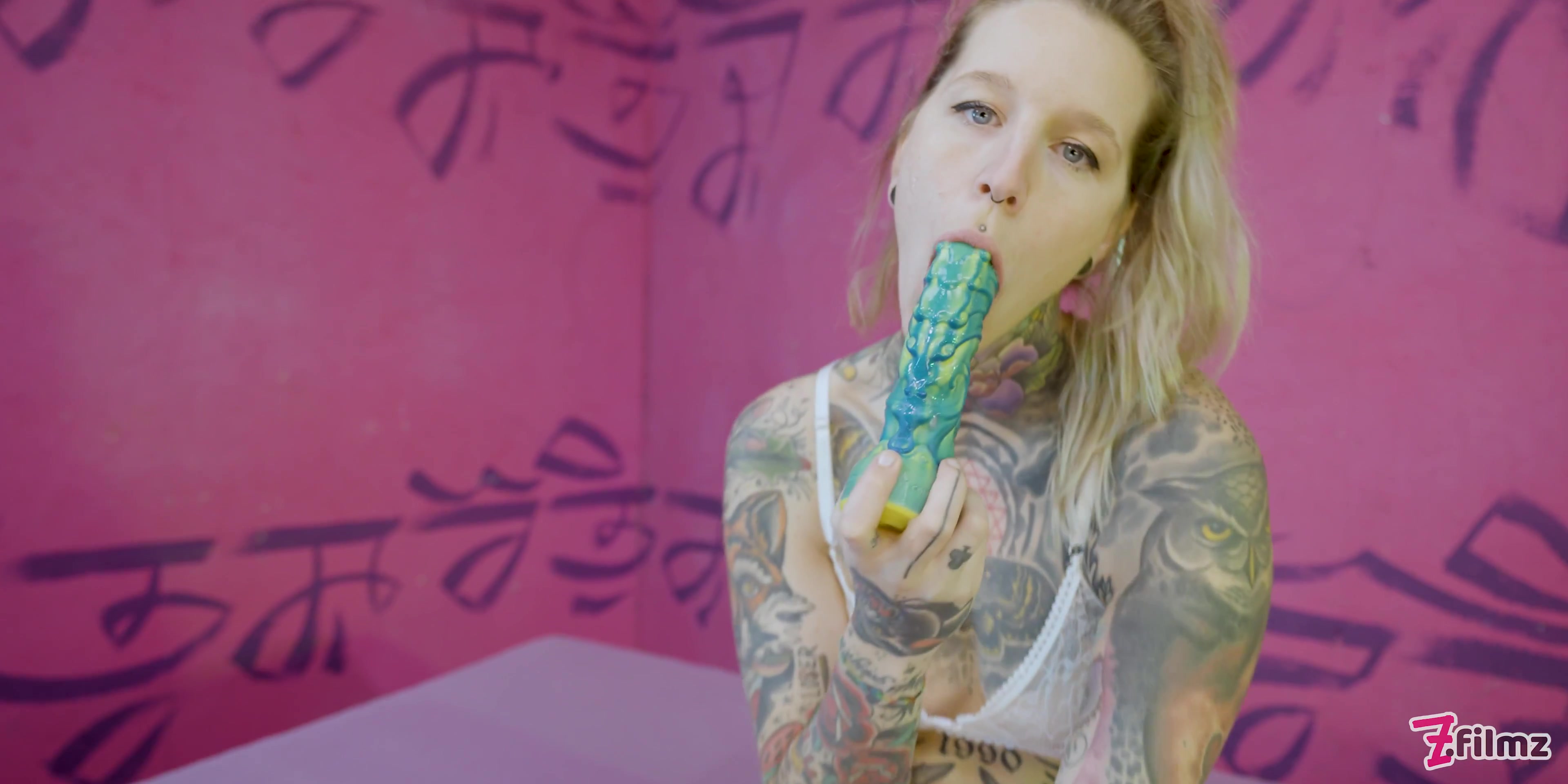 Tattooed Girl Deep Throat Fucked And Dp - Hard Anal Strech - Atm, Toys