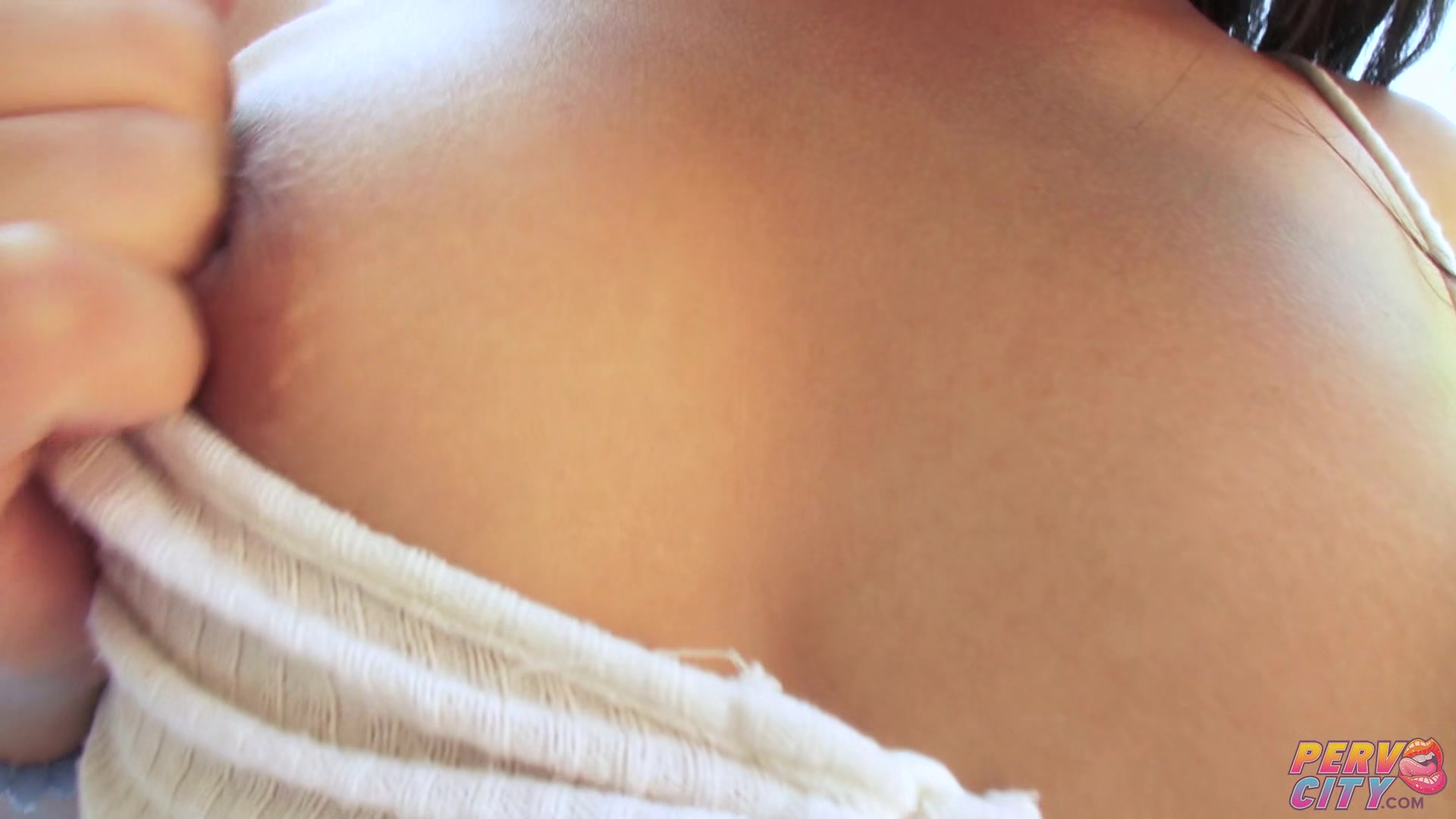 Horny Latina teen 18+ Gina Valentina Masturbates Outside