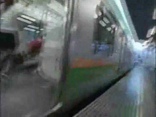 Young Asian college girl was met in the public transport