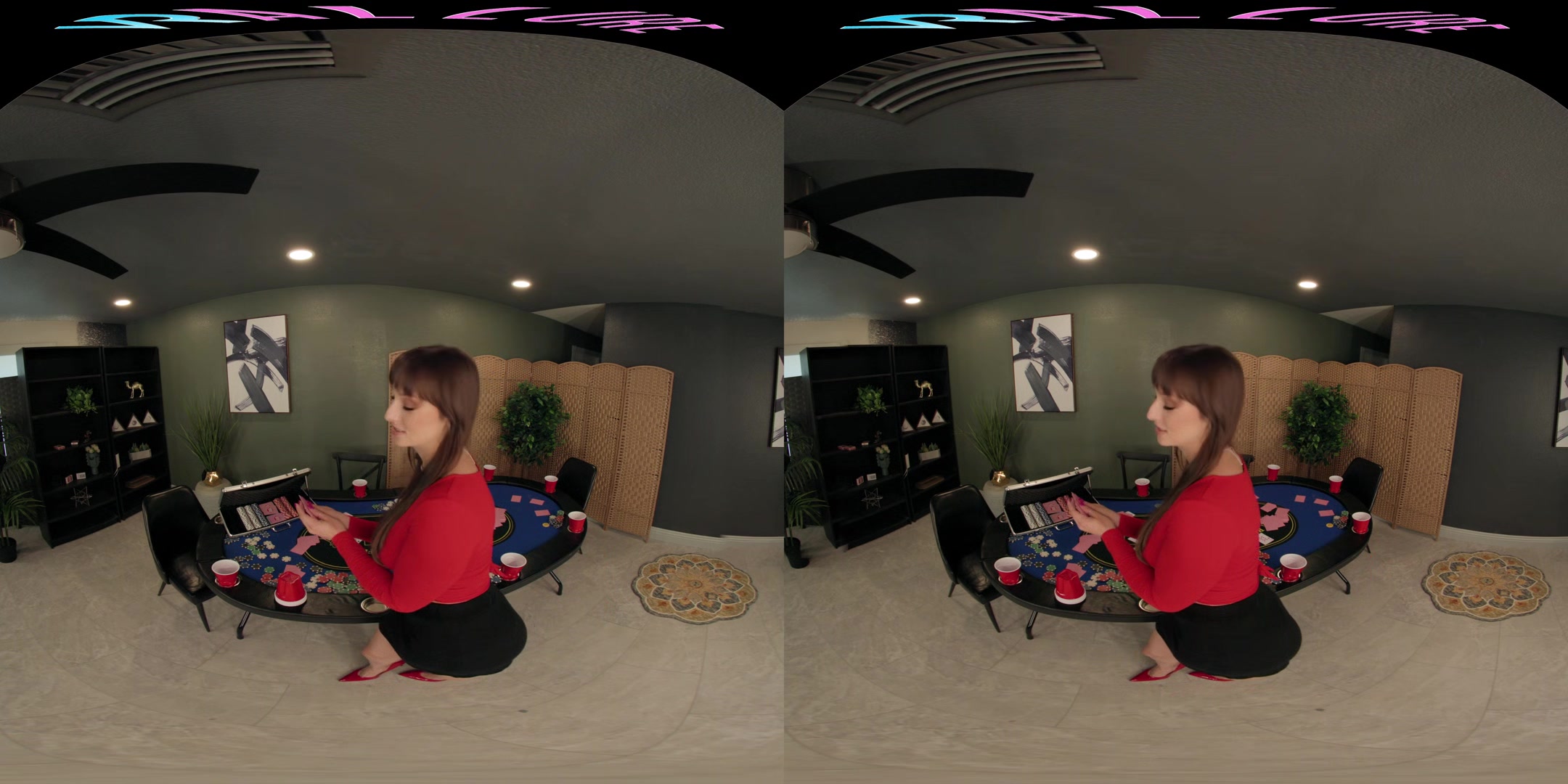 MILF with big boobs lets you watch her masturbate in VR