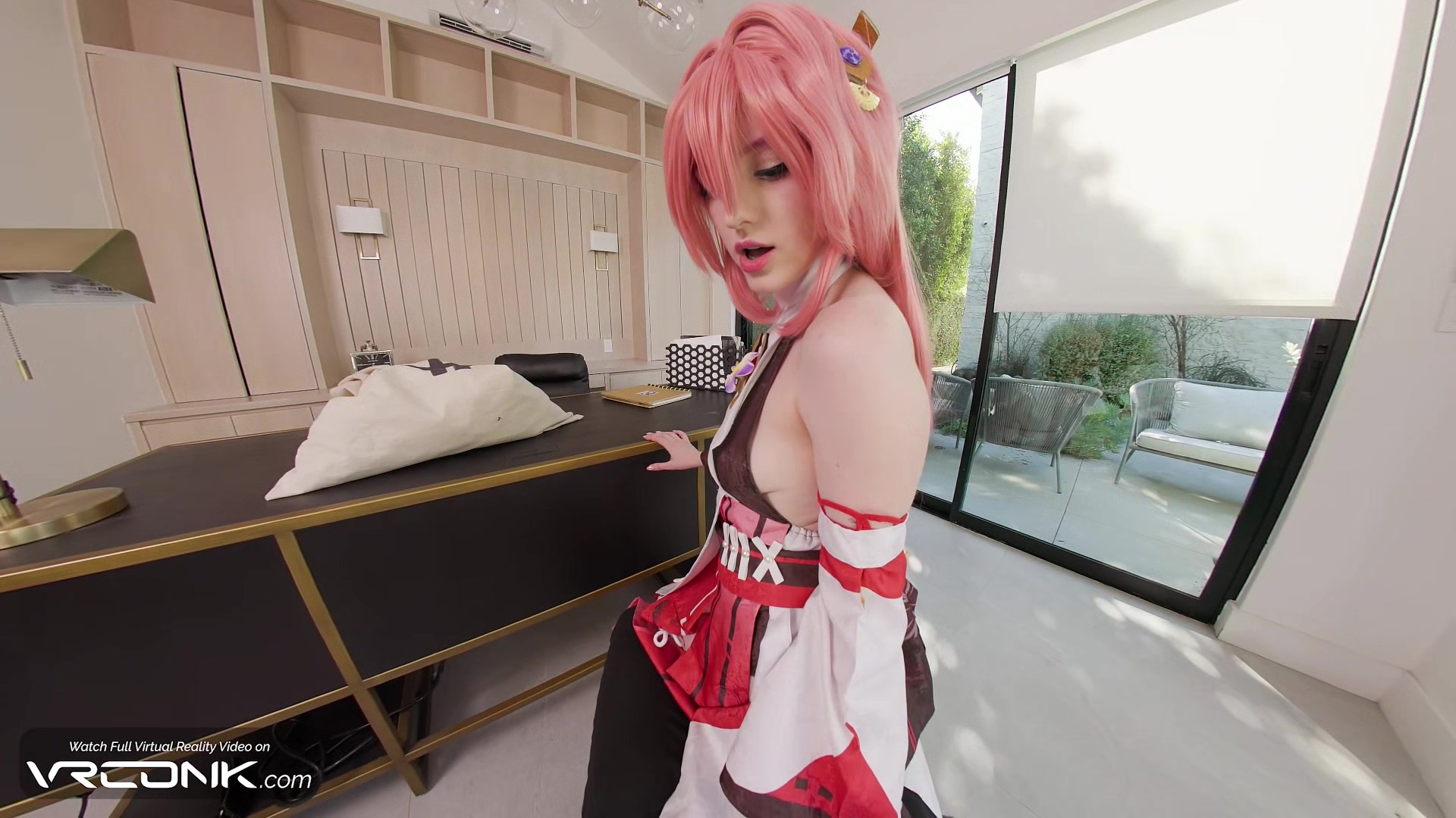 VR Conk Genshin Impact Yae Miko A sexy teen 18+ Cosplay Parody PT2 With Melody Marks In HD Porn