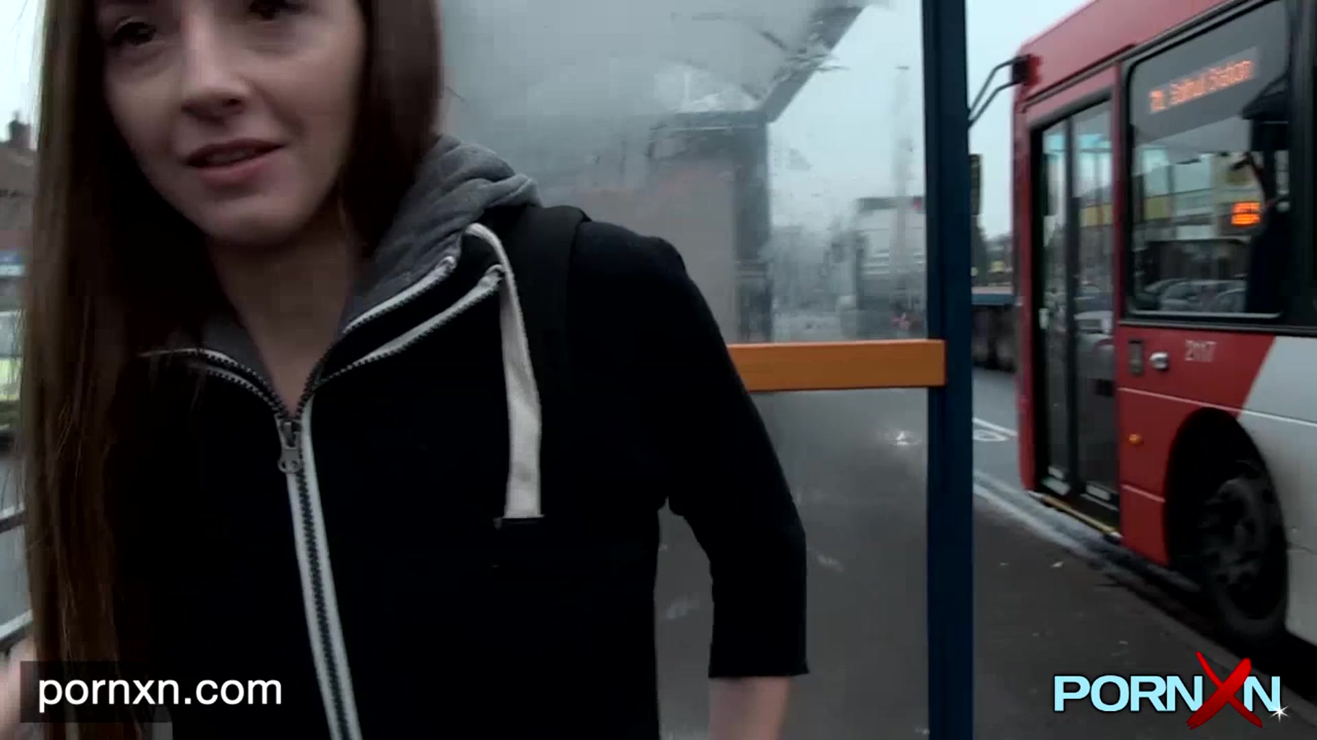 British skinny Leyla flashing in London