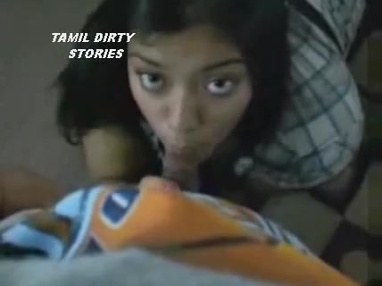 Inventive Latina bitch giving a blowjob with a little ice