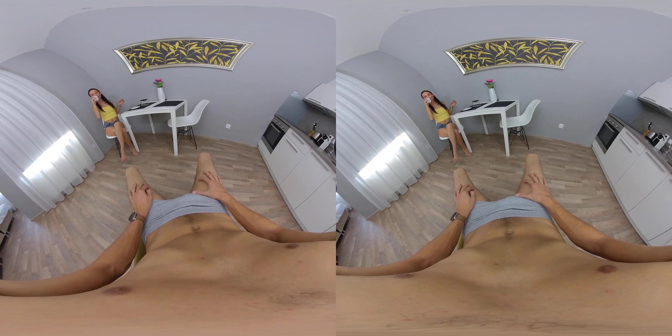 VR Blowjob with Freya Dee; Gorgeous Brunette Sucks your Cock in VR