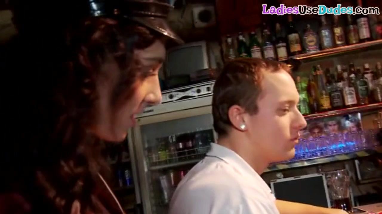 CFNM police dominas pegging sub in kinky punishment trio