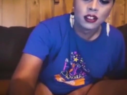Shemale With A Monster Dick - Smoking and Masturbating