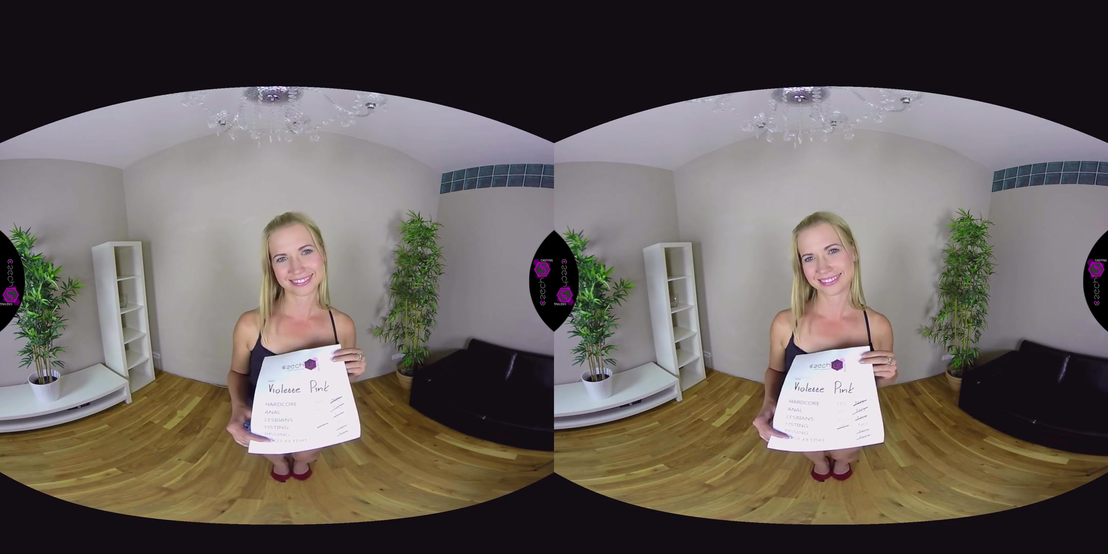 Violette Pure in Violette Pink Casting - CzechVRCasting