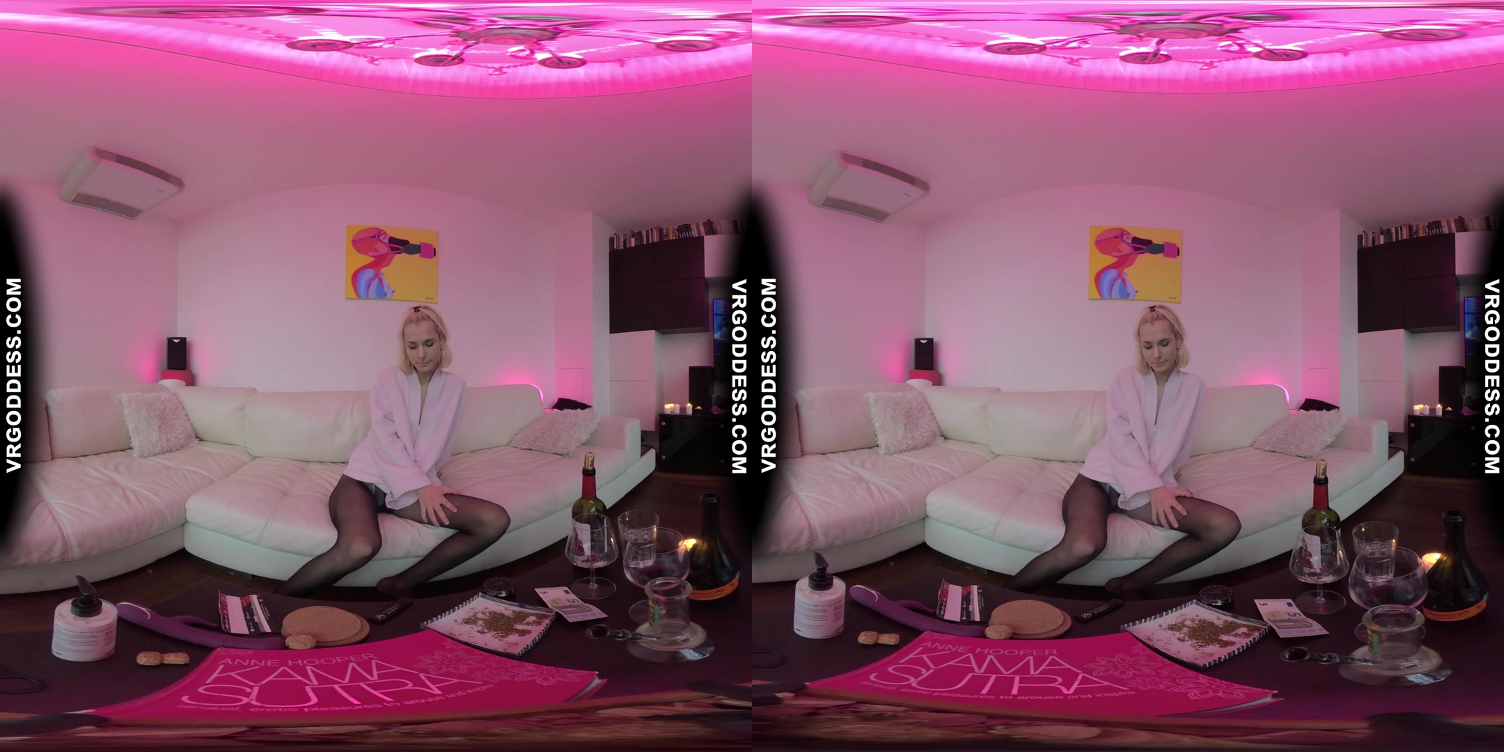 Synthwave Aesthetic Pink Teen Poppy Smoking Bong Sensual Teasing Pleasing Herself Real Female Orgasm