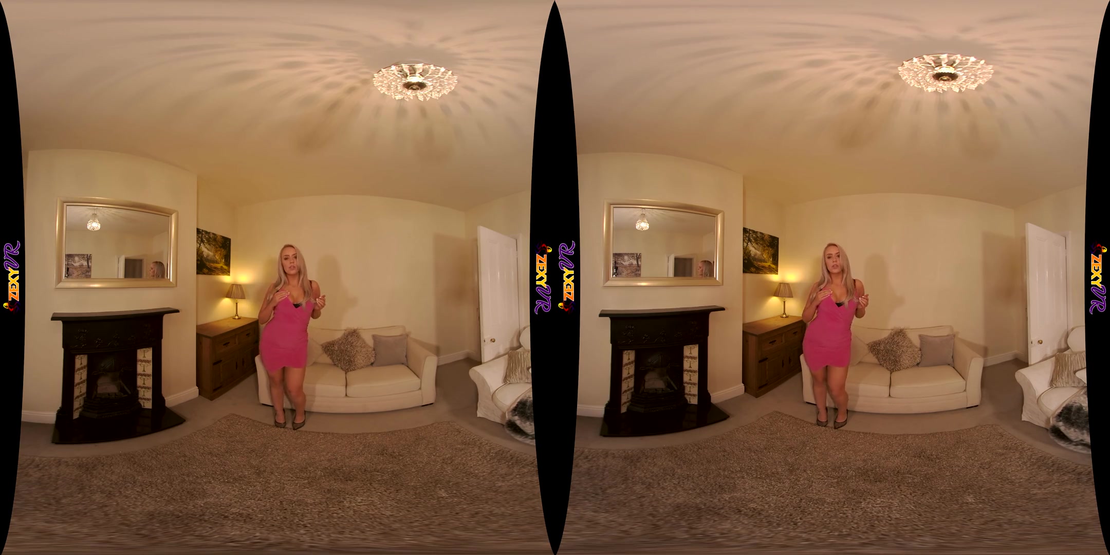 Pink And Perfect - Sexy Big Tits Blonde Solo Striptease