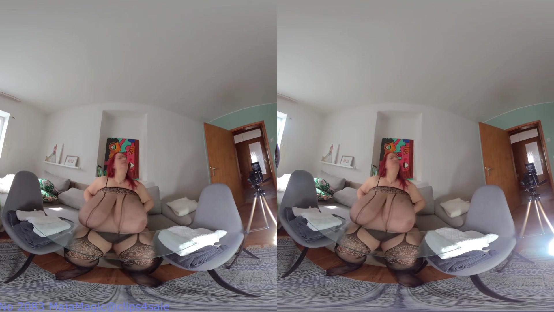 Sunniva's Big Tits On a Glass Plate - MajaMagic