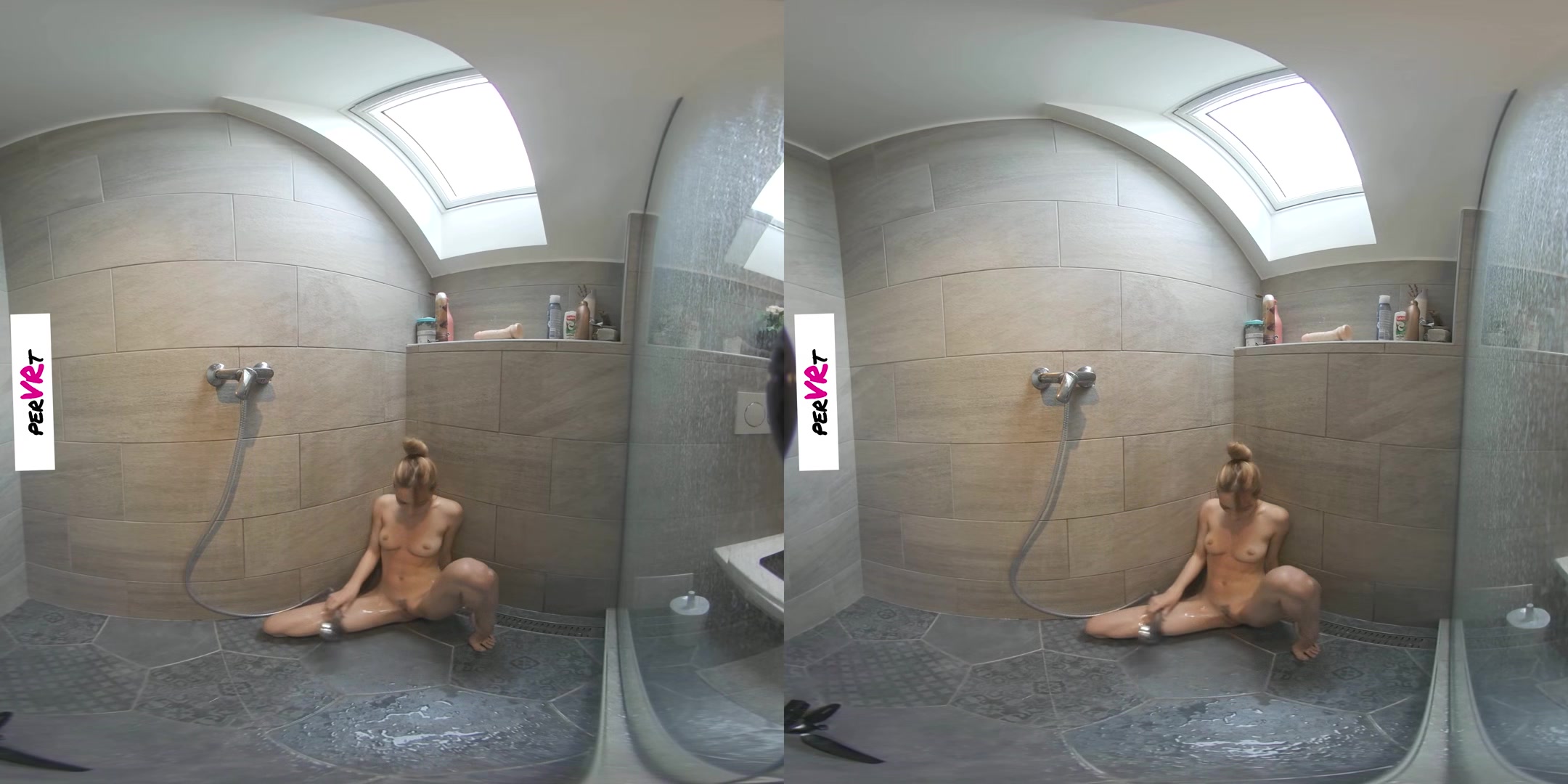Perfect Blonde Teen Has A Hot Shower - Voyeur
