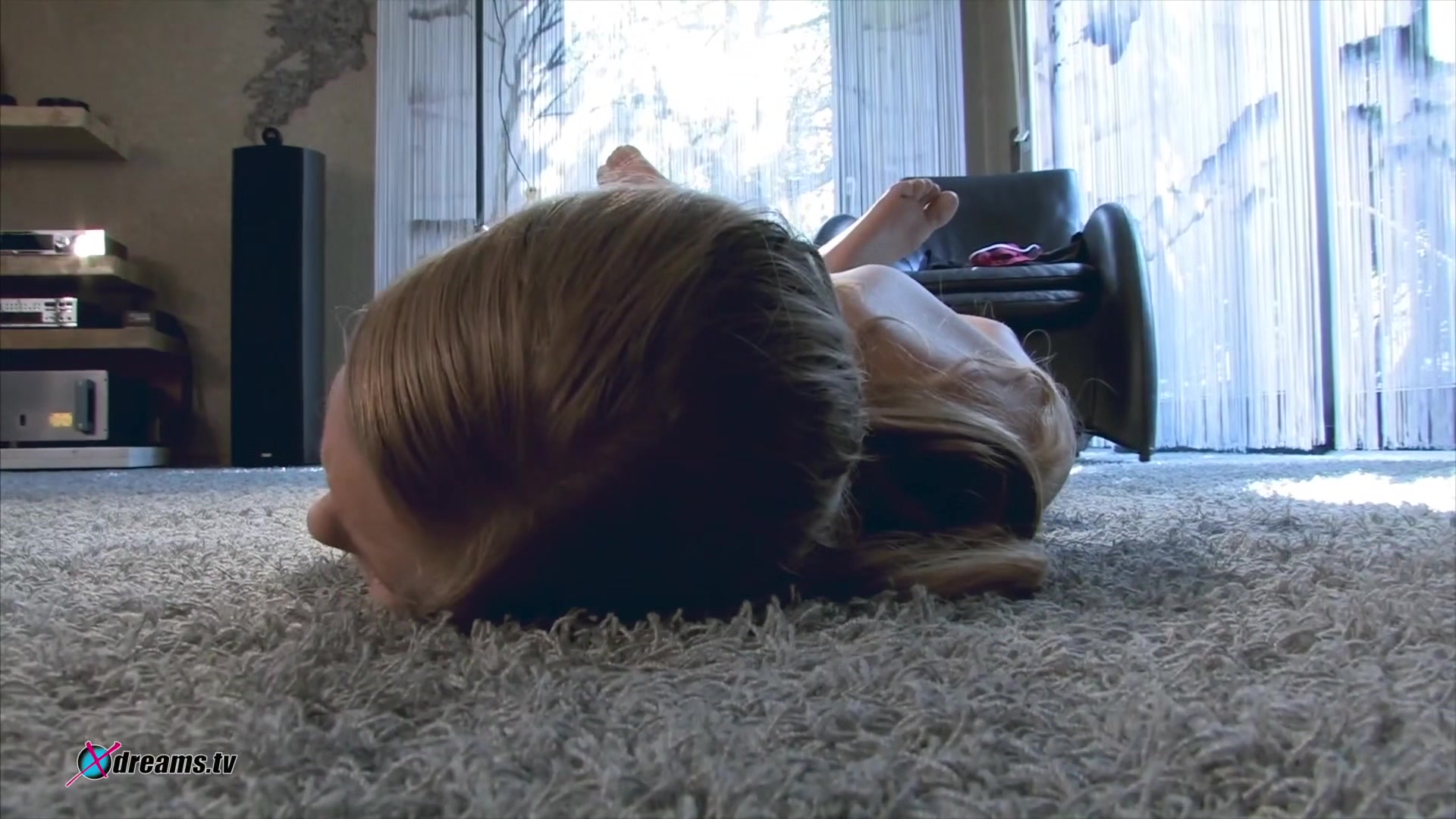 Lena's Painful Rope Treatment On The Carpeted Floor