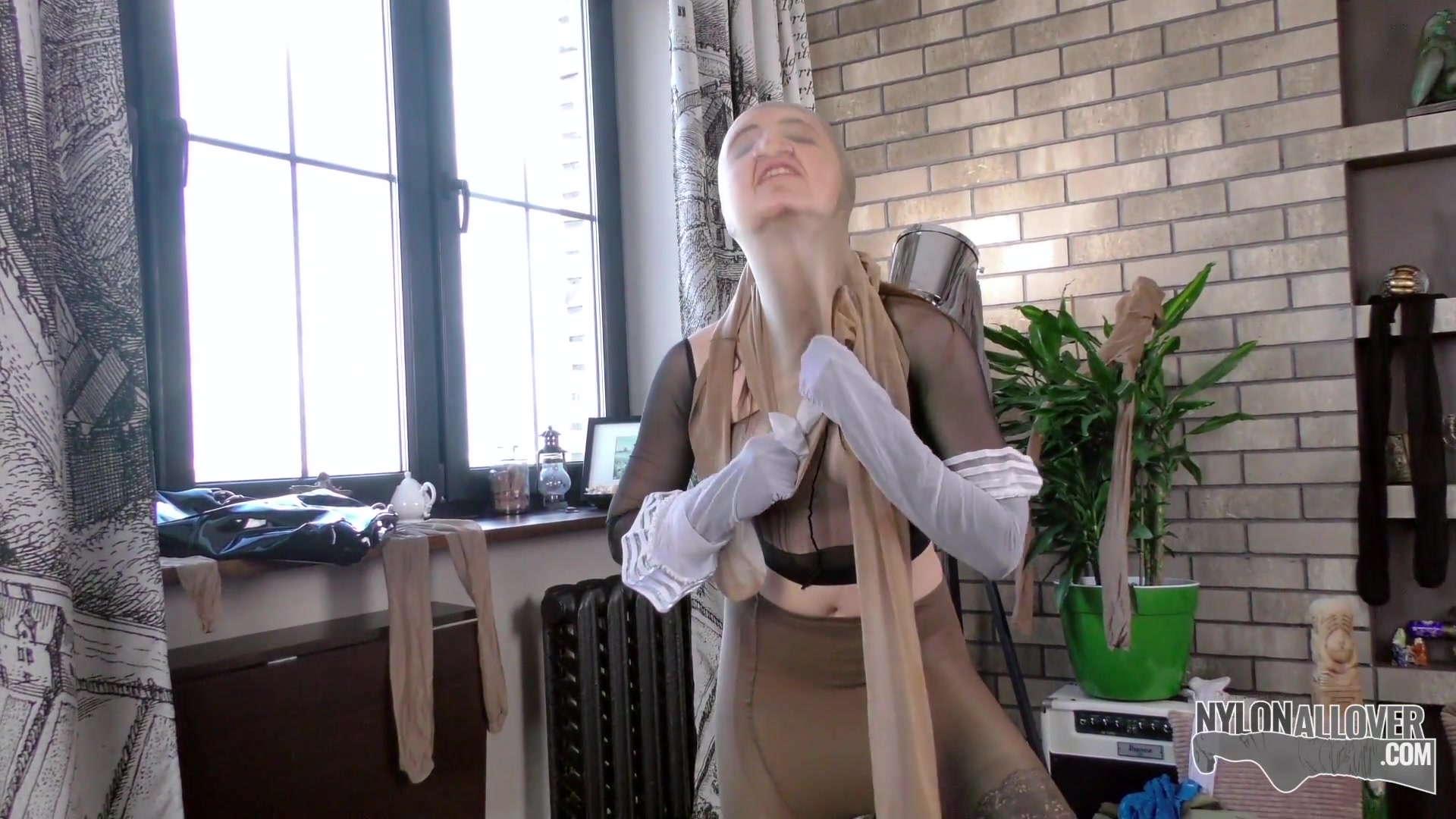 Fancy Pantyhose Encasement With Mia