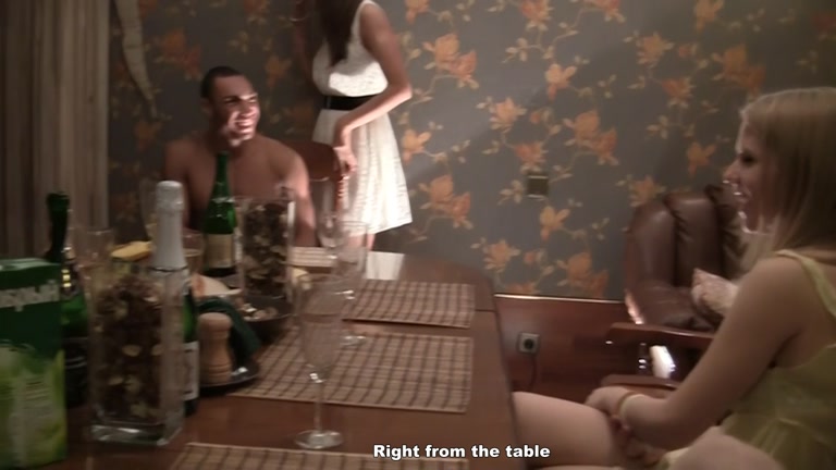 Threesome orgy at student 18+ sex party