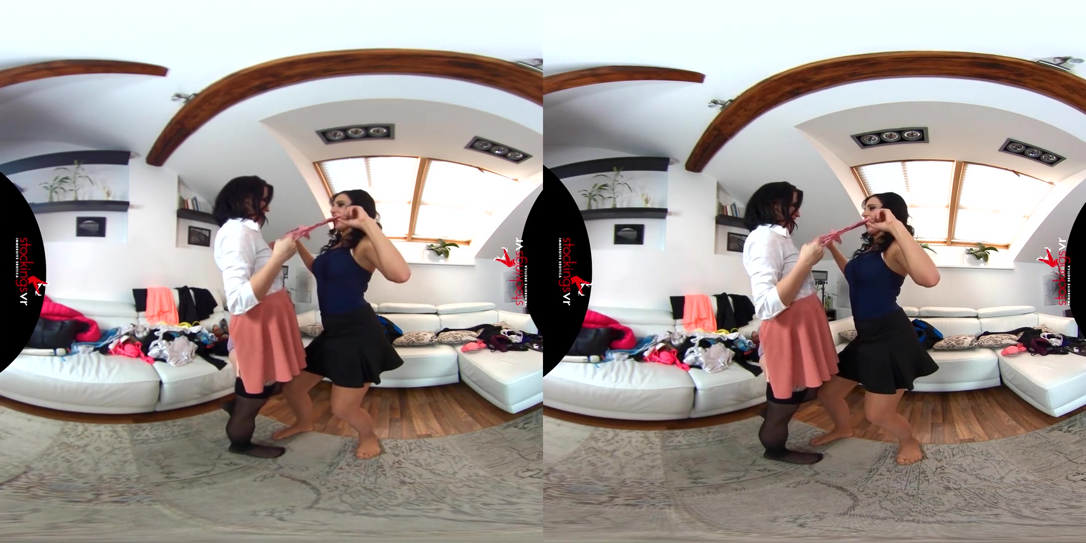 Asdis Loren & Ally Breelsen in Do Not Disturb, Girls at Play - StockingsVR
