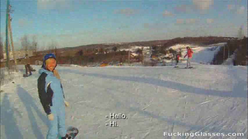 Blonde snowboarder gave me a great blowjob on my spy-glass camera
