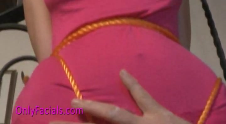teen 18+ Lucy in bondage is teased by horny guy