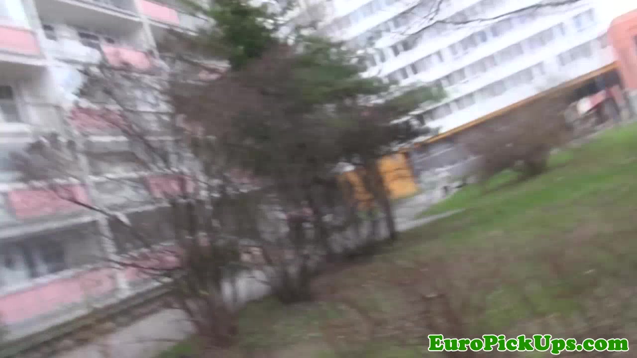 Pickedup euro creampied after sucking cock