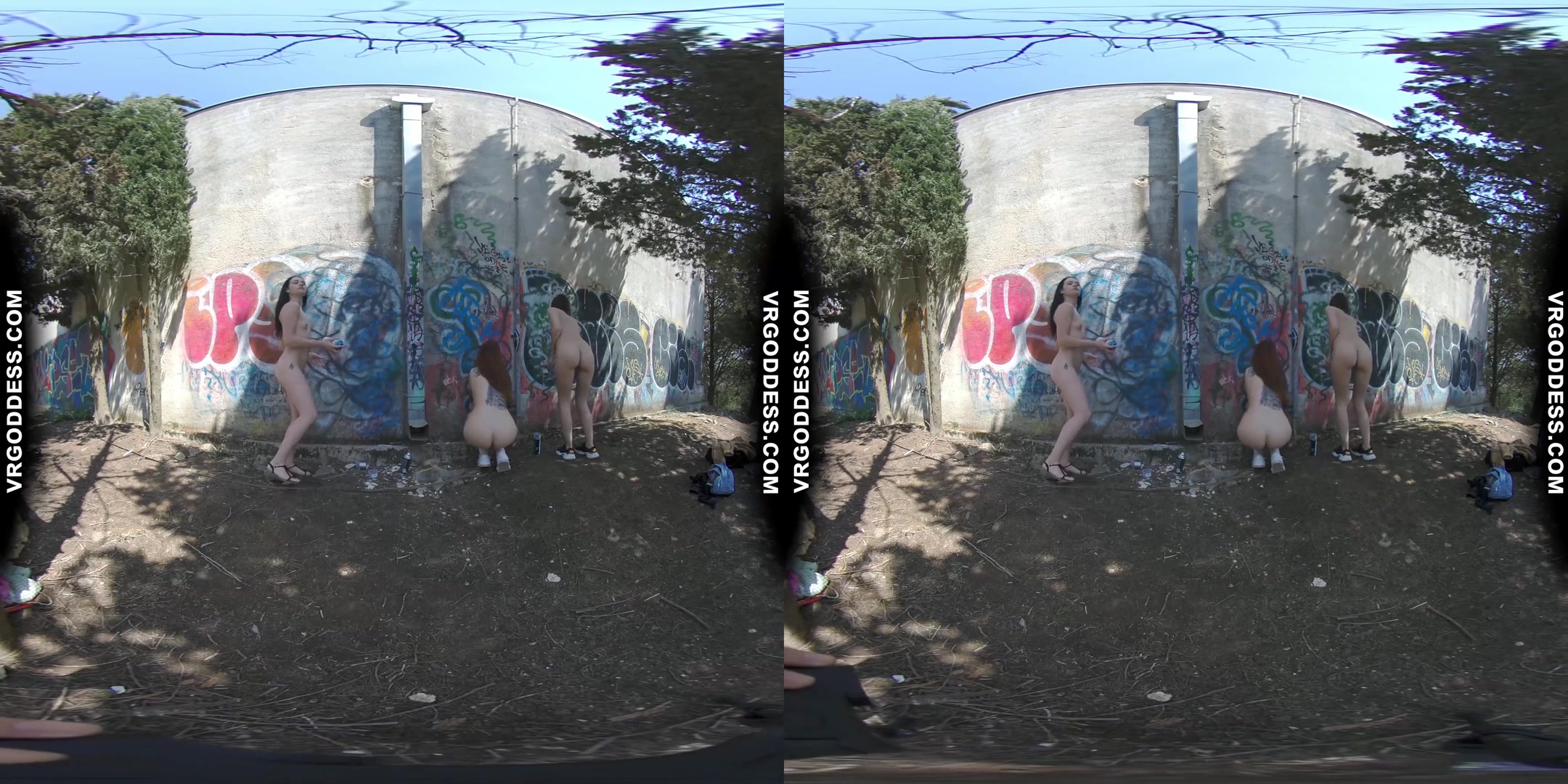 On Vacation With Matty Cheri Rebeka Ruby Nude In Public Painting Graffiti And Dancing