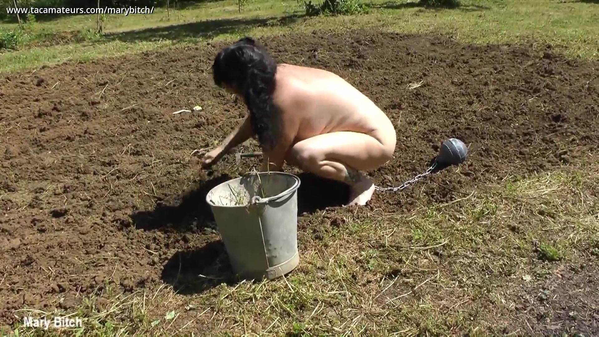 Gardening For Naked Slave Slut Pt1