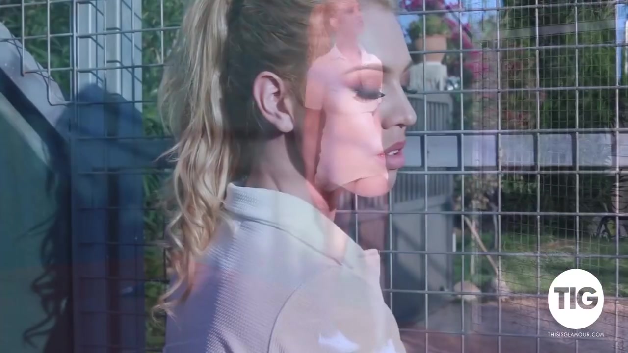 Kristiy Leonie In Tennis Court