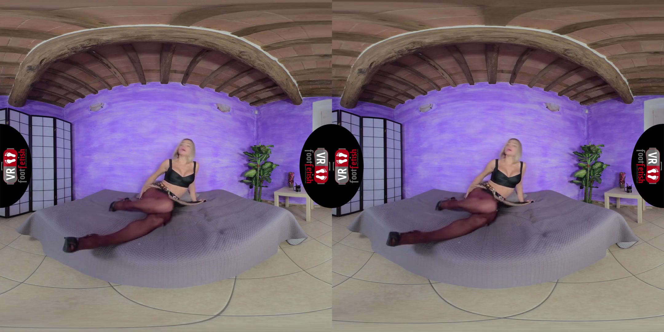 Blonde Bombshell Pamela Strong Tries On Different Pairs Of Nylons - Leg and Foot Fetish 3D Porn