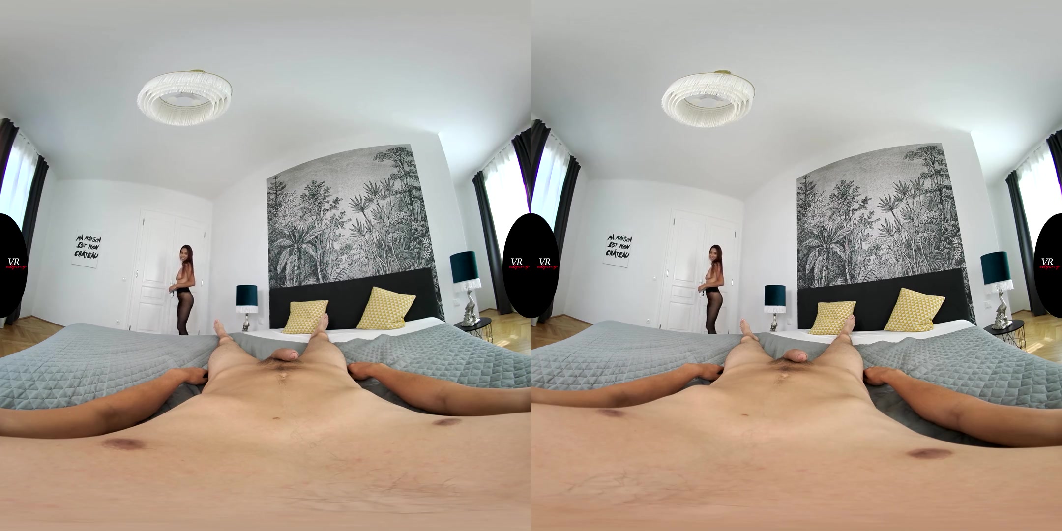 Tease And Denial; Exotic Babe in Stockings Edges You in HD VR