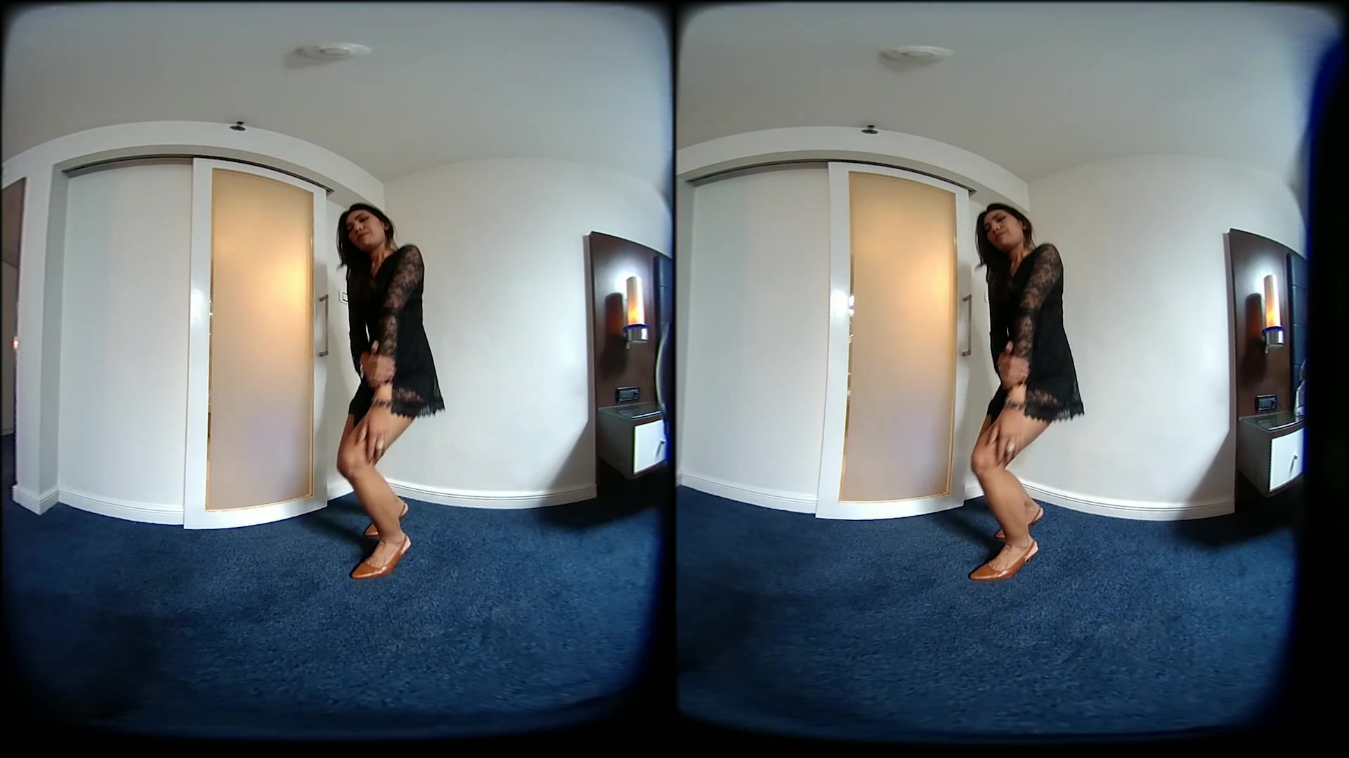 Asian teen 18+ In Black Dress - VRPussyVision