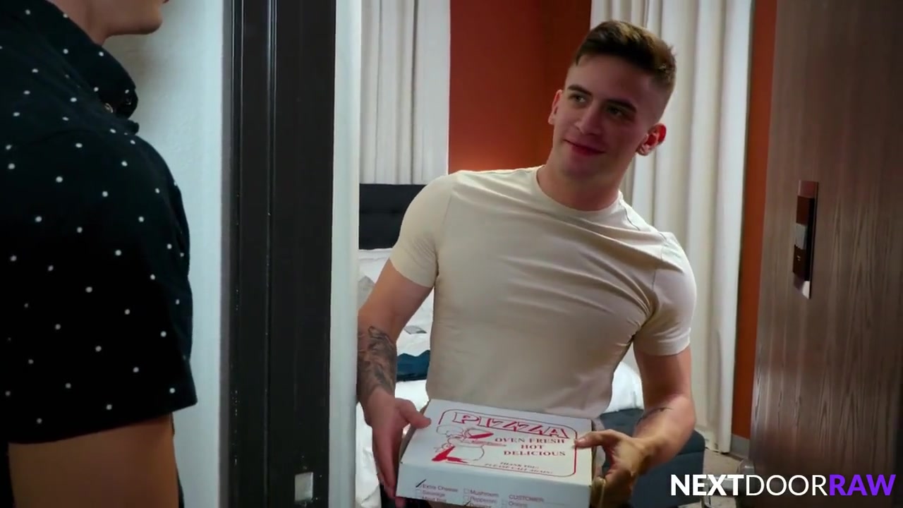 Delivery Guy Gives His Pepperoni To Hunk Client With Ben Masters And Trevor Brooks