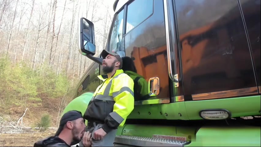lumberjacks are having fun in the woods