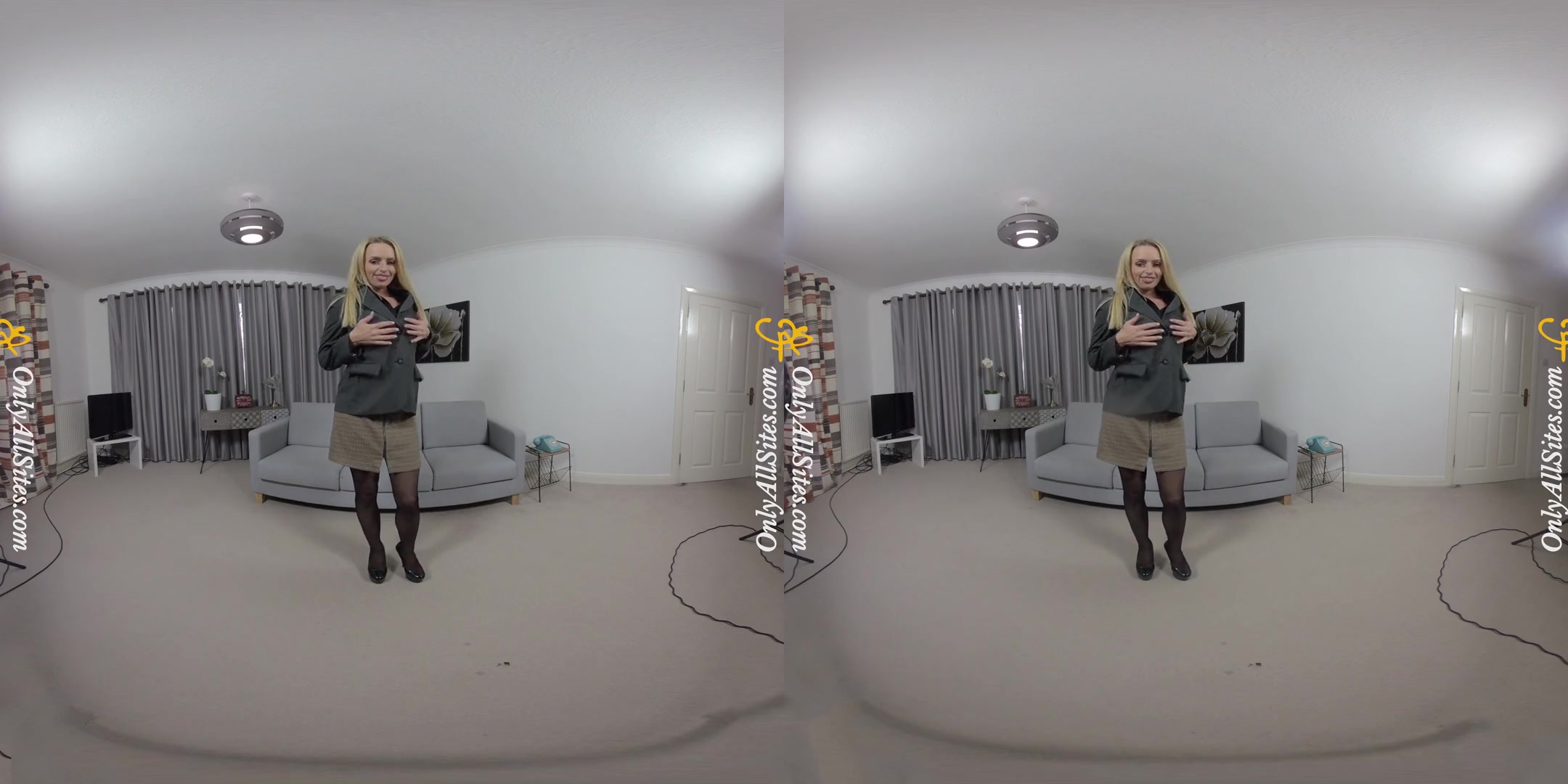 Holly Gibbons - Secretary; Sexy Blonde Babe Stripping