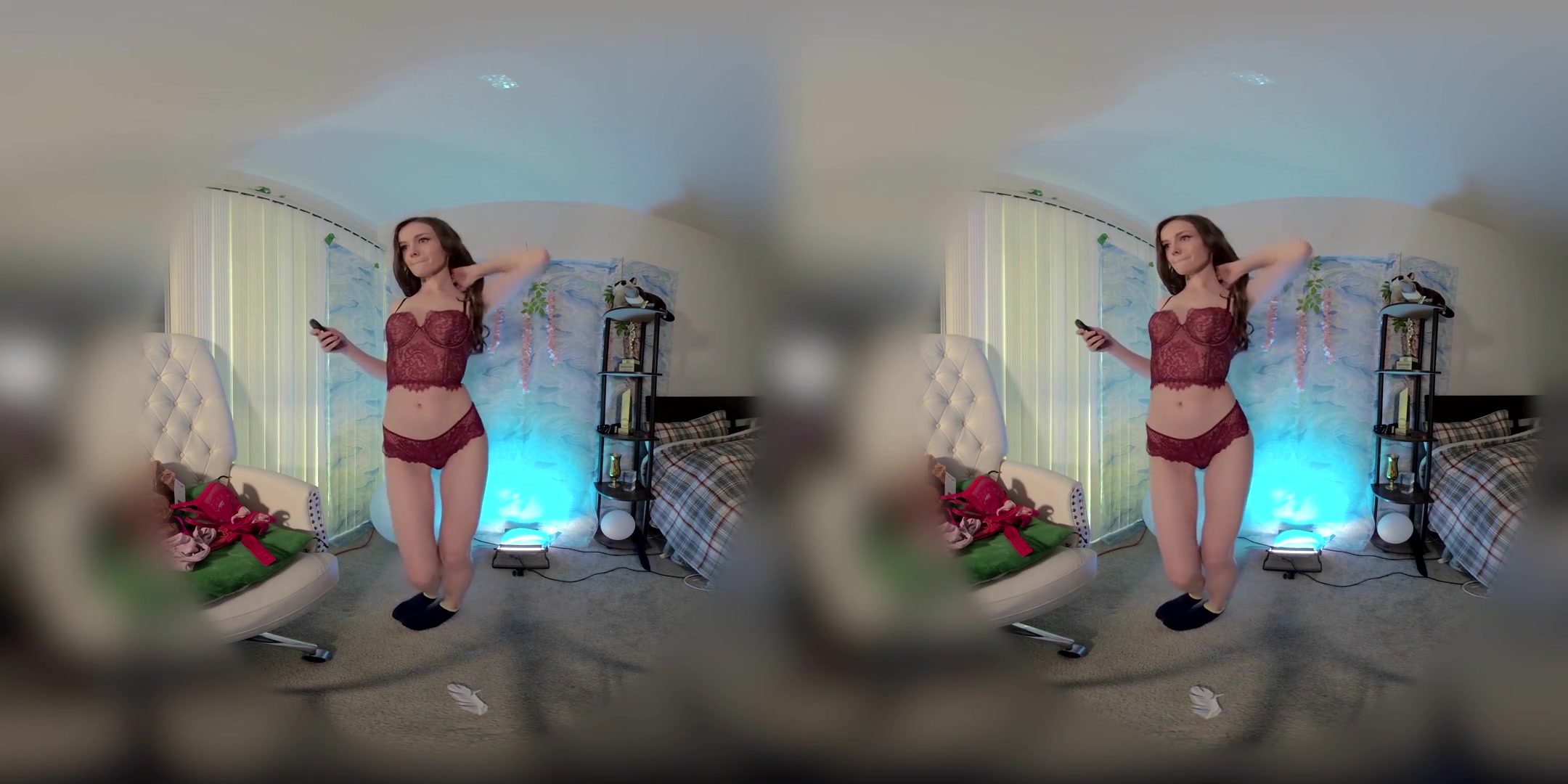 Lingerie Haul - Amateur Brunette Modeling Sexy Lingerie for You in VR