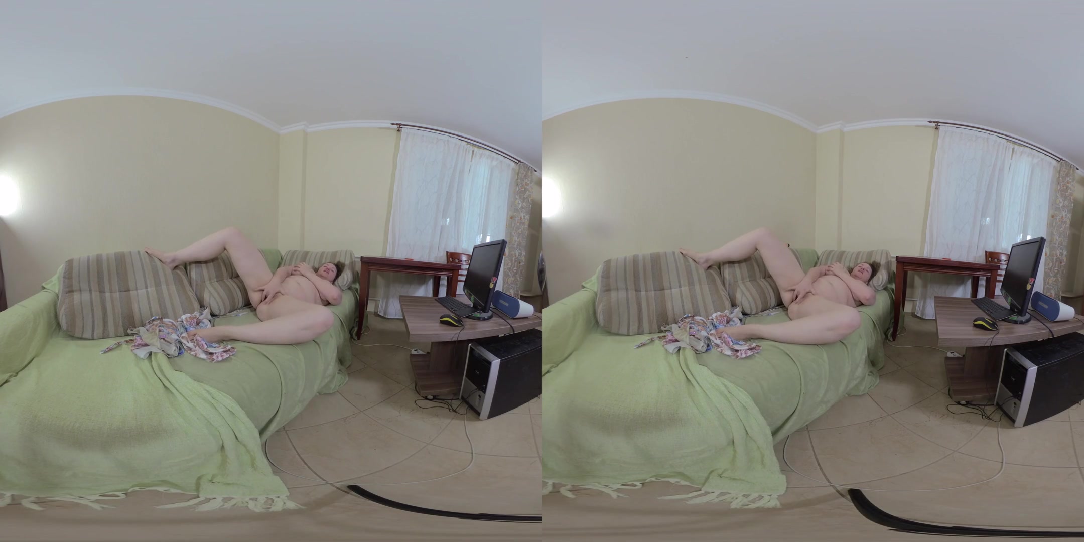 Big Tits Milf Eva White Home Alone at Night - Big Tits Amateur BBW