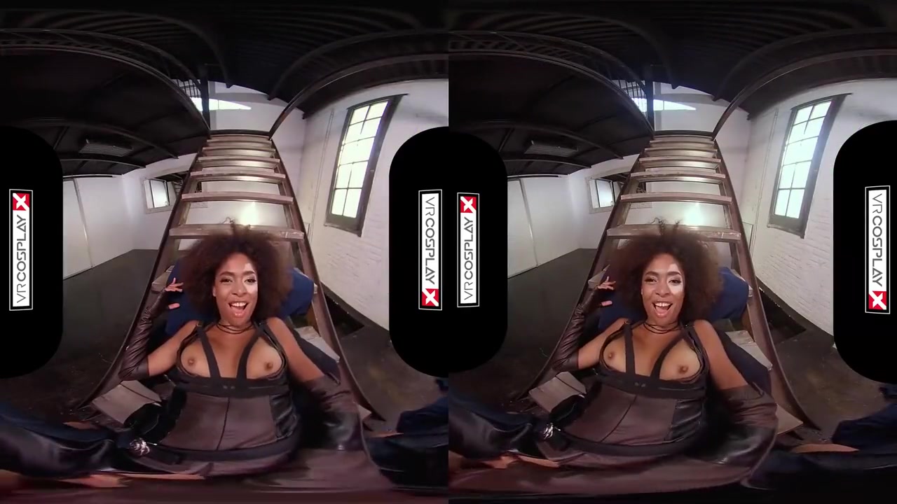Virtual Reality - Ebony Babe Domino Testing Your Superpowers In Deadpool Xxx
