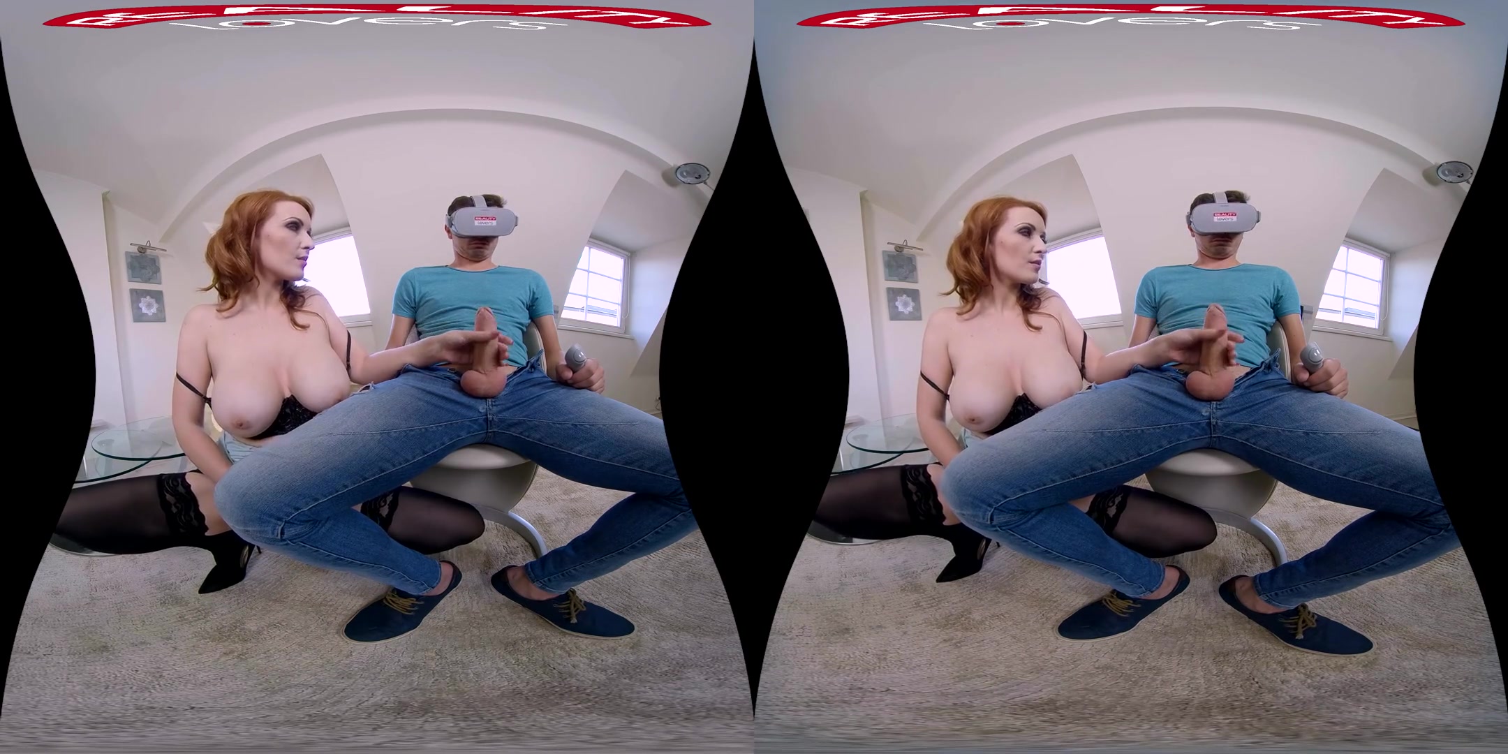 Stepmom's VR Surprise; Big Tits Redhead MILF 3D Porn