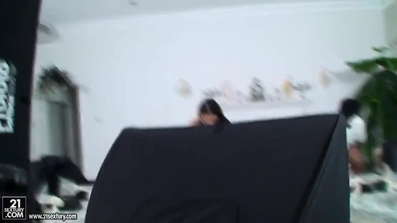 Long haired brunette Lisa Sparkle fucking with her rich lover and his driver