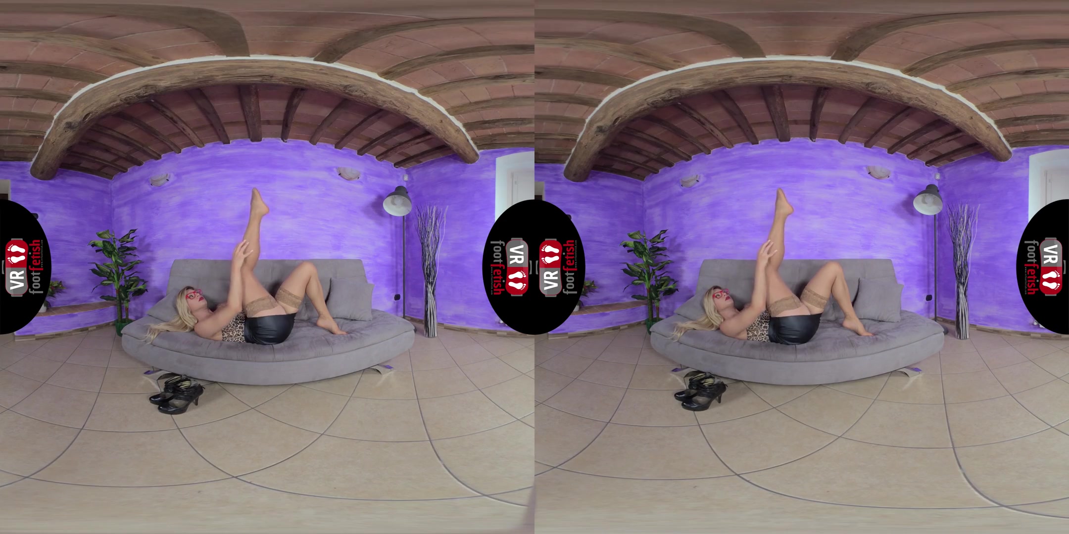 Unbelievably Sexy Noemi Blonde Massages Her Tired Aching Feet - Busty Blonde Foot Fetish