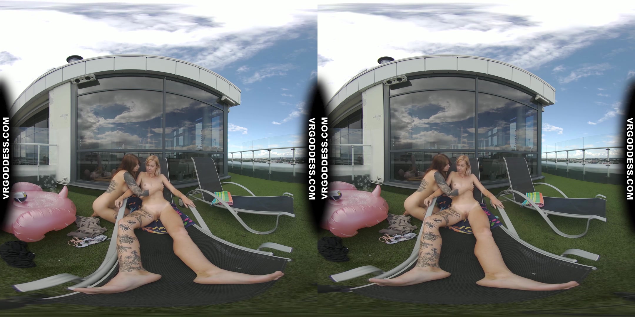 Romantic Lesbian Sunbathing Hot Girls Bleika With Cherri Enjoy The Sun Bodies And Bubbles