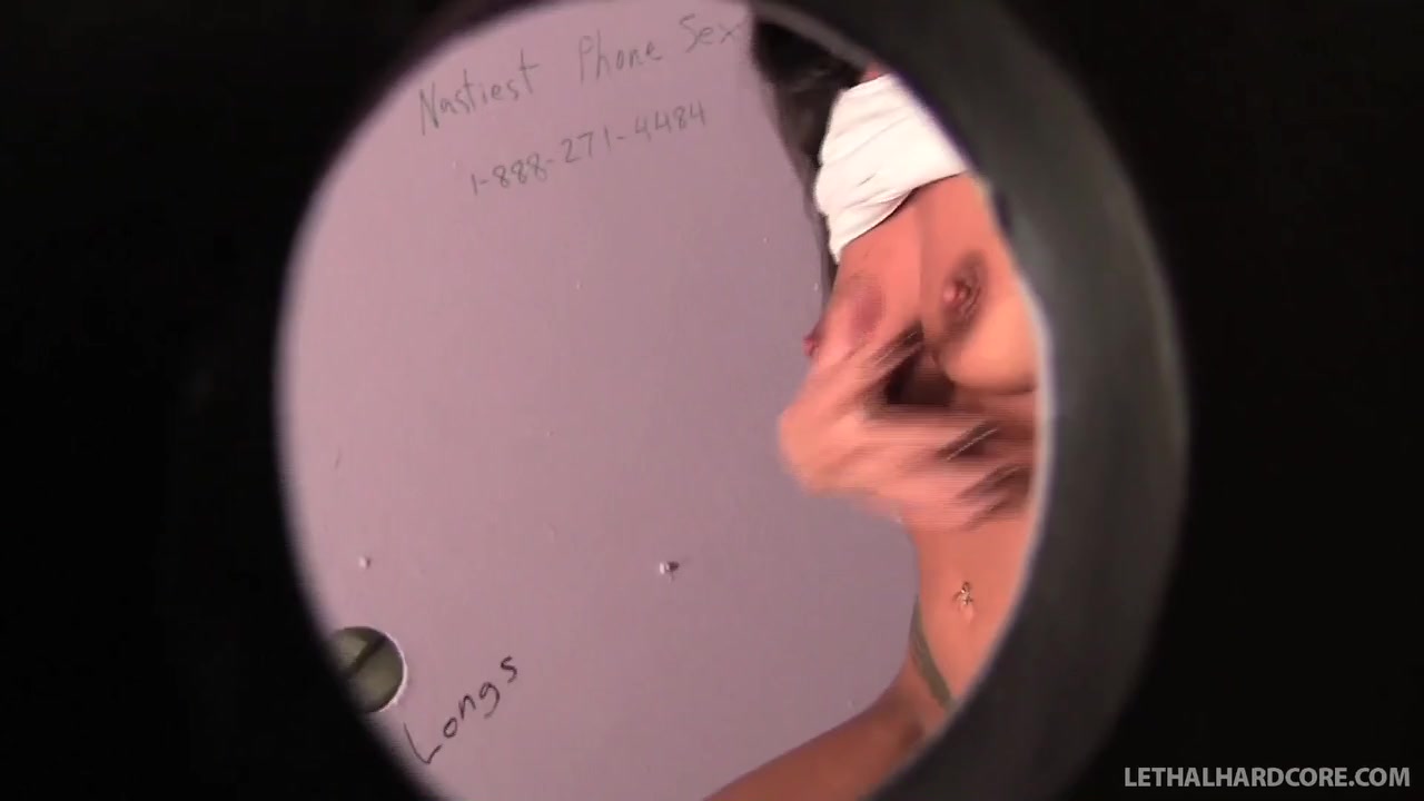 Randi Wright discovers large cock through gloryhole - LethalHardcore